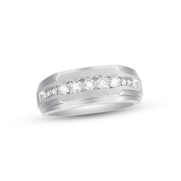 Previously Owned Men's Diamond Wedding Band 1/2 ct tw 10K White Gold