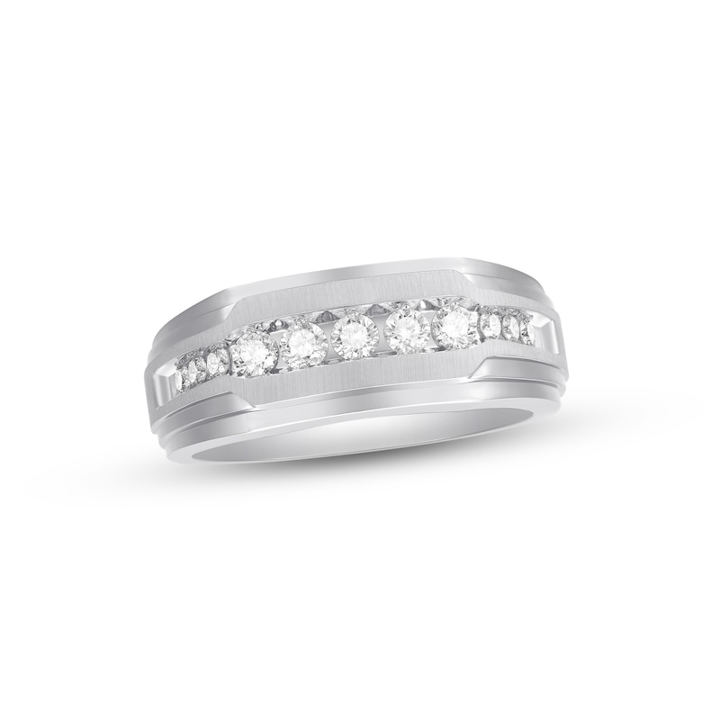 Main Image 1 of Previously Owned Men's Diamond Wedding Band 1/2 ct tw 10K White Gold