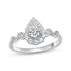 Thumbnail Image 1 of Previously Owned Diamond Engagement Ring 5/8 ct tw Pear & Round-cut 14K White Gold