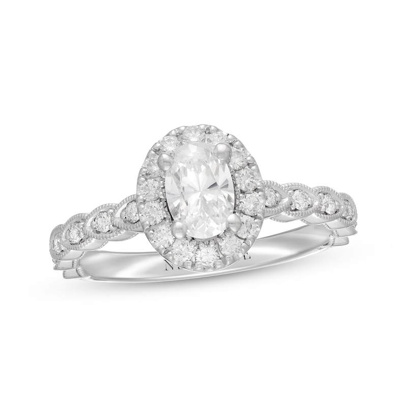 Previously Owned Neil Lane Diamond Engagement Ring 1 ct tw Oval & Round-cut 14K White Gold