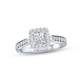 Previously Owned THE LEO Engagement Ring 3/4 ct tw Diamonds 14K White Gold