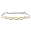 Thumbnail Image 0 of Previously Owned Diamond Bolo Bracelet 1/20 cttw Sterling Silver & 10K Yellow Gold 9.5"