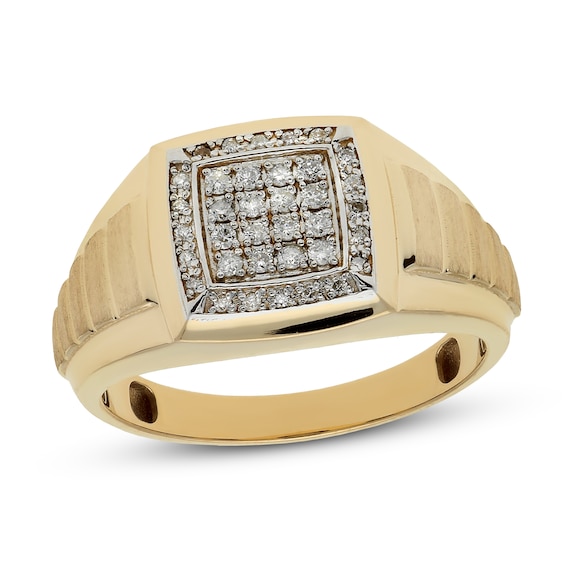Previously Owned Men's Diamond Ring 1/4 ct tw 10K Yellow Gold
