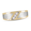 Thumbnail Image 0 of Previously Owned Men's Diamond Wedding Band 1/8 ct tw 10K Two-Tone Gold