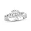 Thumbnail Image 0 of Previously Owned Diamond Engagement Ring 5/8 ct tw Princess & Round-cut 14K White Gold