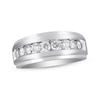 Thumbnail Image 1 of Previously Owned Men's Diamond Wedding Band 1 ct tw Round-cut 10K in White Gold