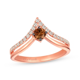 Previously Owned Le Vian Chocolate Diamond Ring 3/8 ct tw 14K Strawberry Gold