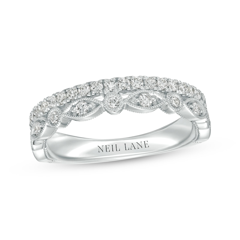 Main Image 1 of Previously Owned Neil Lane Diamond Anniversary Ring 1/2 ct tw Round-cut 14K White Gold