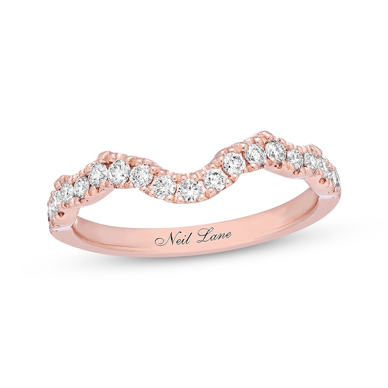 Previously Owned Neil Lane Diamond Wedding Band 1/3 ct tw Round-cut 14K Rose Gold - Size 5.5