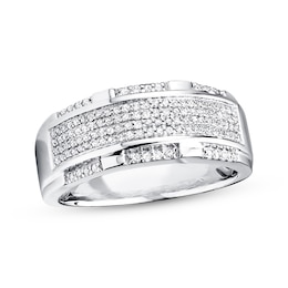 Previously Owned Men's Band 1/2 ct tw Diamonds 10K White Gold