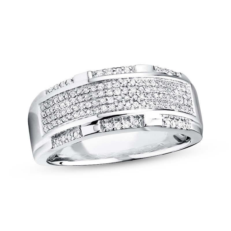 Previously Owned Men's Band 1/2 ct tw Diamonds 10K White Gold