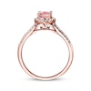 Thumbnail Image 3 of Previously Owned Morganite Engagement Ring 1/4 ct tw Round-cut Diamonds 14K Rose Gold