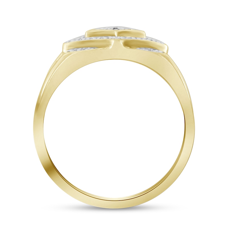 Main Image 2 of Previously Owned Men's Diamond Ring 1/4 ct tw Round-cut 10K Yellow Gold