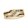 Thumbnail Image 1 of Previously Owned Men's Brown & Black Diamond Band 1/2 ct tw 10K Yellow Gold