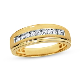 Previously Owned Men's Diamond Wedding Band 1/4 ct tw 10K Yellow Gold