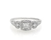 Thumbnail Image 1 of Previously Owned Diamond Engagement Ring 3/8 ct tw Princess & Round 10K White Gold