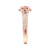 Thumbnail Image 2 of Previously Owned Morganite Engagement Ring 3/8 ct tw Diamonds 14K Rose Gold - Size 4.5