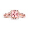 Thumbnail Image 4 of Previously Owned Morganite Engagement Ring 3/8 ct tw Diamonds 14K Rose Gold - Size 4.5