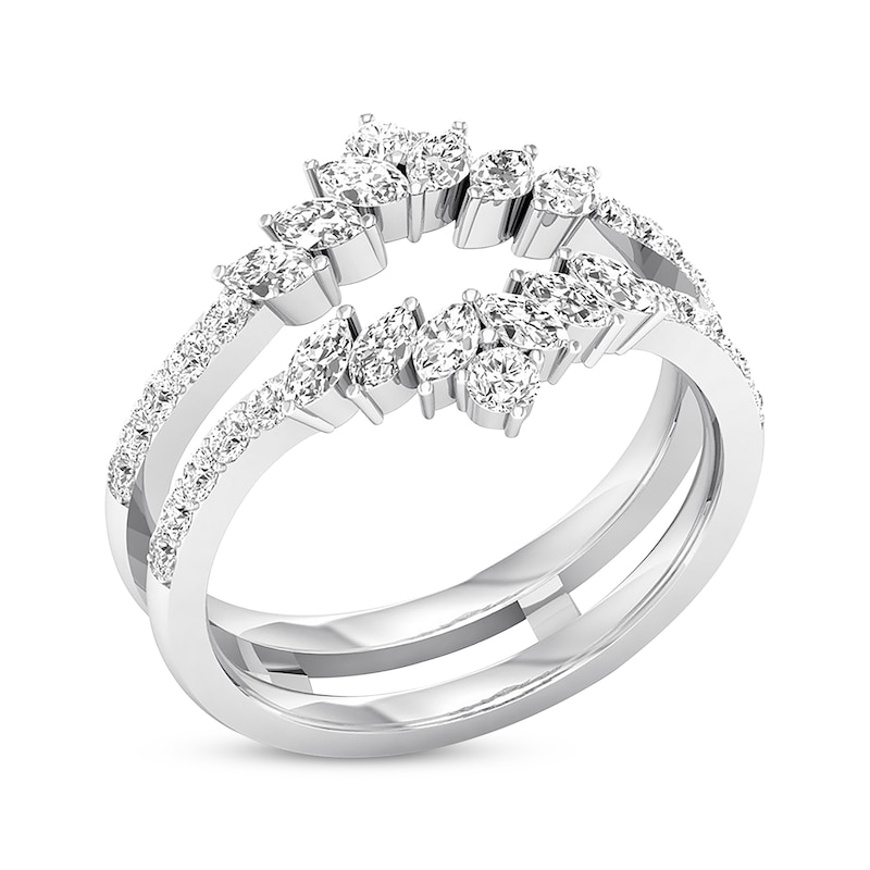 Main Image 2 of Previously Owned Diamond Enhancer Ring 3/4 ct tw Marquise & Round-cut 14K White Gold