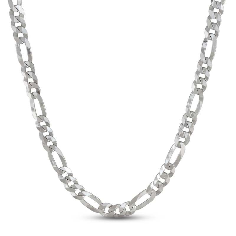 Main Image 1 of Previously Owned Solid Figaro Chain Necklace Sterling Silver 24&quot;