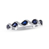 Thumbnail Image 1 of Previously Owned Sapphire Ring 1/10 ct tw Diamonds 10K White Gold