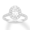 Thumbnail Image 1 of Previously Owned Neil Lane Engagement Ring 2-1/8 ct tw Oval & Round-cut Diamonds 14K White Gold - Size 7