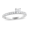 Thumbnail Image 1 of Previously Owned Diamond Engagement Ring 5/8 ct tw Princess/Round-cut 14K White Gold