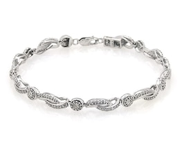 Previously Owned Diamond Link Bracelet 1 ct tw 10K White Gold 7&quot;