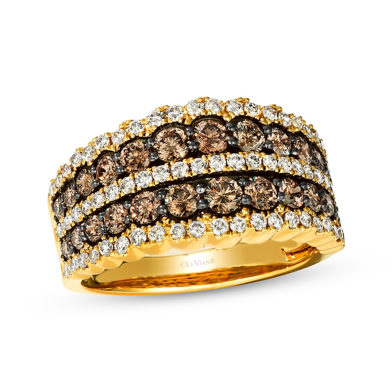 Main Image 1 of Previously Owned Le Vian Chocolate Waterfall Diamond Ring 1-5/8 ct tw 14K Honey Gold