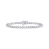 Thumbnail Image 1 of Previously Owned Diamond Tennis Bracelet 2 ct tw Round-Cut 10K White Gold 7&quot;