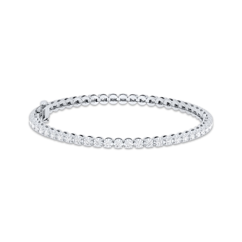 Previously Owned Diamond Tennis Bracelet 2 ct tw Round-Cut 10K White ...