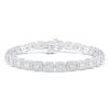 Thumbnail Image 1 of Previously Owned Diamond Cushion Line Bracelet 1 ct tw Round-cut 10K White Gold 7.25&quot;