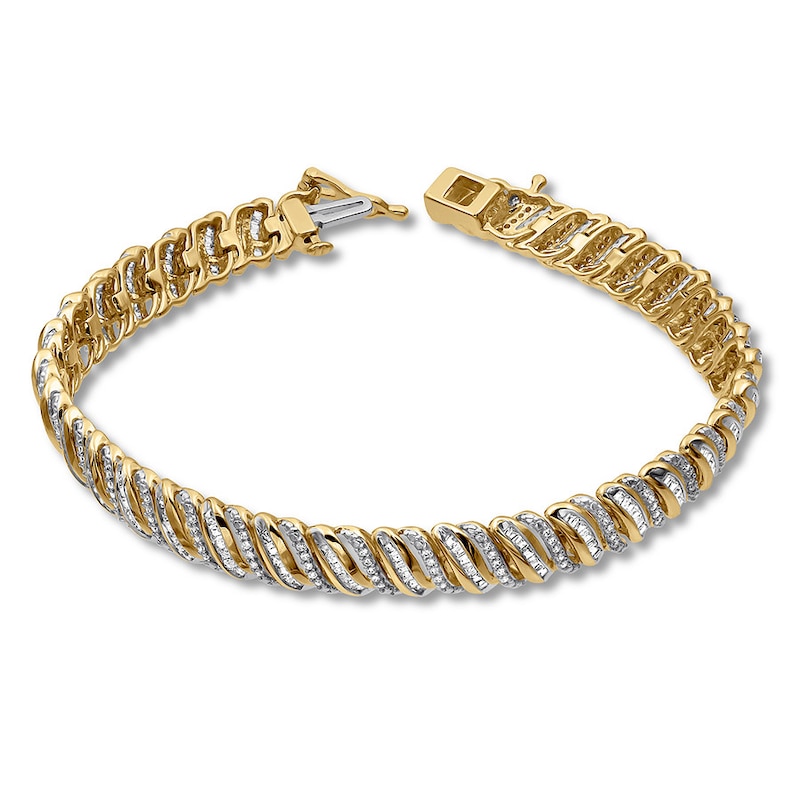 Hollow Railroad Link Chain Bracelet 9.5mm 10K Yellow Gold 8.5