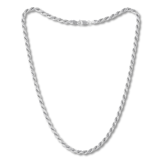Previously Owned Rope Chain Necklace Sterling Silver 22"