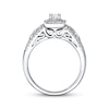 Thumbnail Image 2 of Previously Owned Infinity Engagement Ring 1/2 ct tw Diamonds 10K White Gold - Size 4.75