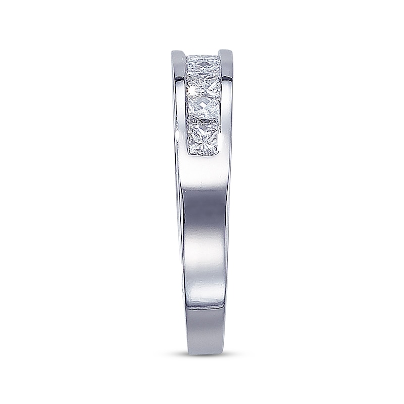 Main Image 2 of Previously Owned Diamond Anniversary Band 1 ct tw Princess-Cut 14K White Gold - Size 4.25