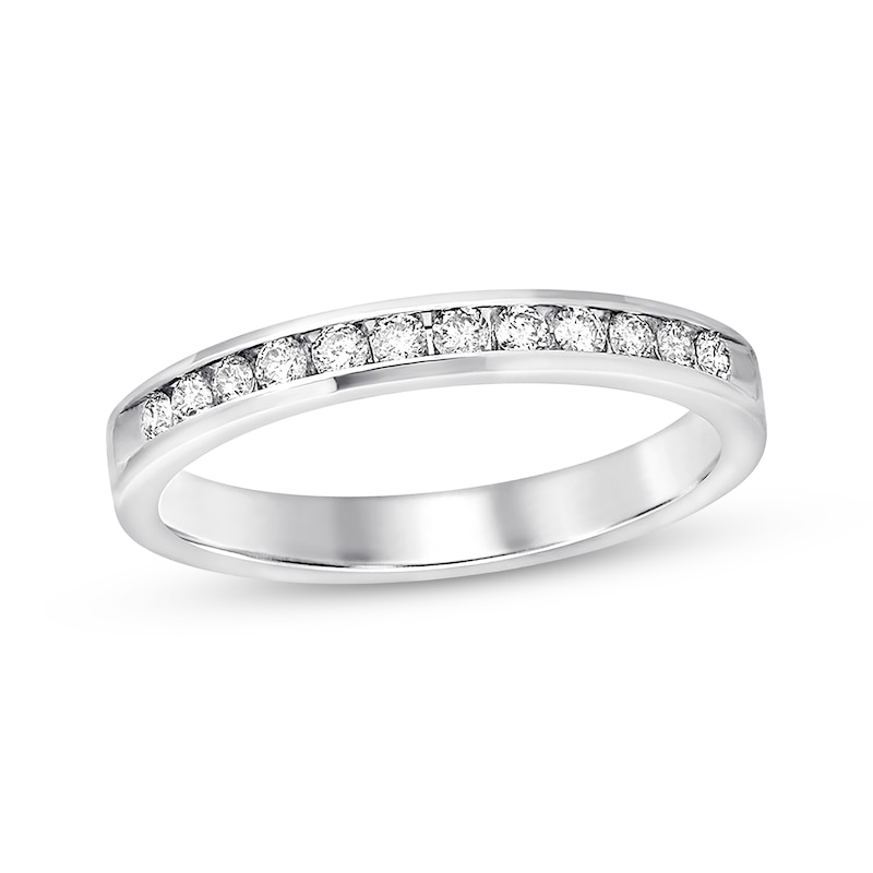 Previously Owned Diamond Anniversary Band 1/4 ct tw Round-Cut 10K White ...