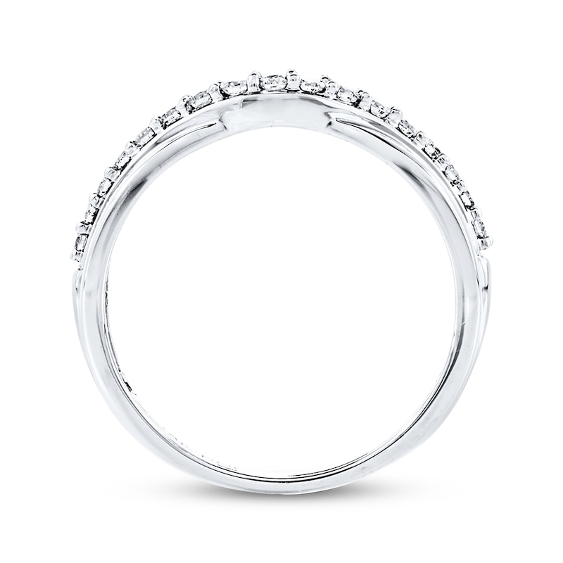 Main Image 2 of Previously Owned Diamond Wedding Band 1/4 ct tw Round-cut 14K White Gold - Size 4.75