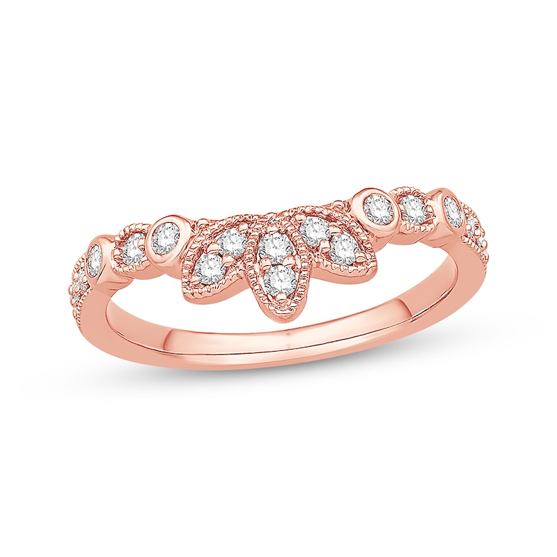 Main Image 1 of Previously Owned Diamond Enhancer Ring 1/4 ct tw Round-cut 14K Rose Gold - Size 9.25