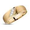 Thumbnail Image 3 of Previously Owned Men's 3-Stone Diamond Wedding Band 1/10 ct tw 10K Yellow Gold - Size 13