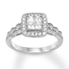 Thumbnail Image 0 of Previously Owned Diamond Engagement Ring 5/8 ct tw Princess/Round 14K White Gold - Size 10