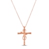 Thumbnail Image 3 of Previously Owned Le Vian Diamond Cross Necklace 1/2 ct tw 14K Strawberry Gold 18&quot;