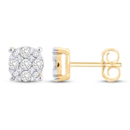 Previously Owned Diamond Stud Earrings 1/2 ct tw 10K Yellow Gold