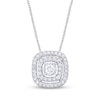 Thumbnail Image 0 of Previously Owned Diamond Necklace 1/2 ct tw Round-cut 10K White Gold 18"