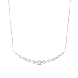 Previously Owned Diamond Fashion Necklace 1/4 ct tw Round-cut 10K White Gold 18&quot;