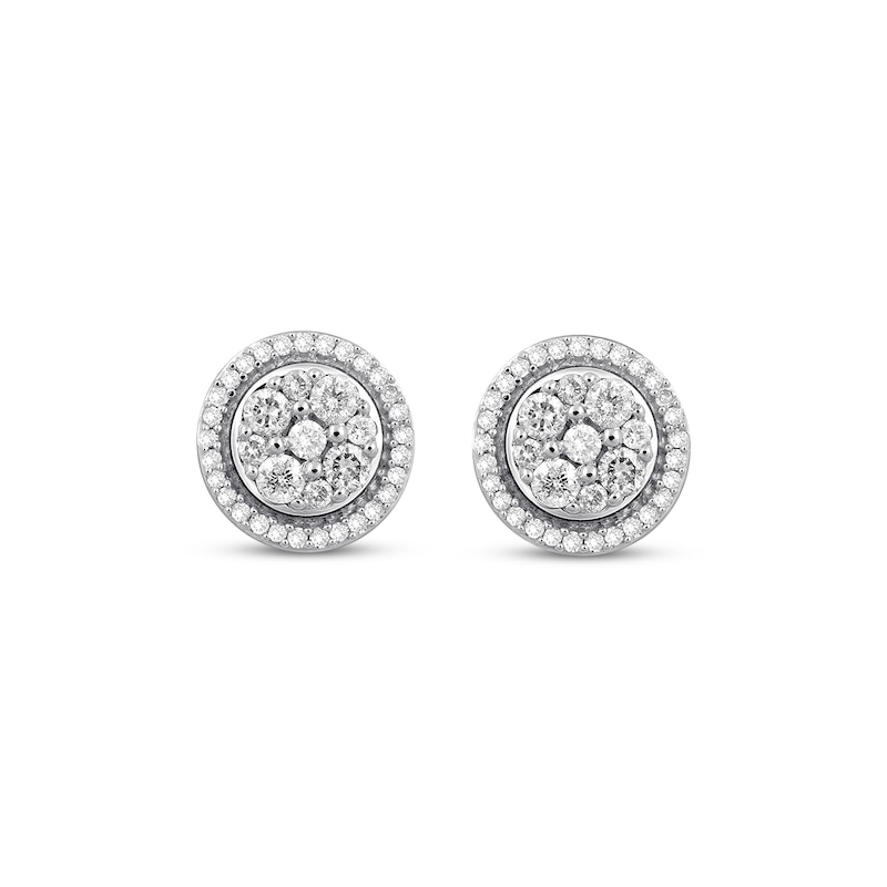 Main Image 2 of Previously Owned Diamond Earrings 1/2 ct tw Round-cut 10K White Gold