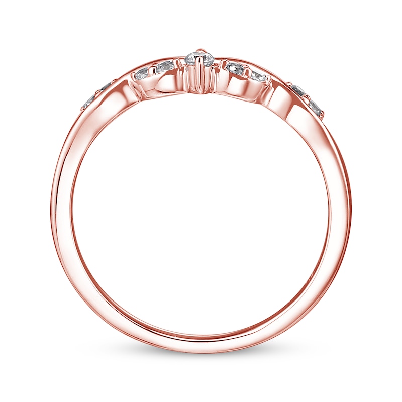 Previously Owned Diamond Contour Ring 1/8 ct tw 14K Rose Gold