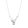 Thumbnail Image 3 of Previously Owned Love + Be Loved Diamond Necklace 1/2 ct tw 10K White Gold 18"