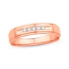 Thumbnail Image 1 of Previously Owned Men's Diamond Wedding Band 1/8 Carat tw Round-cut 10K Rose Gold