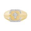 Thumbnail Image 4 of Previously Owned Men's Diamond Cross Ring 1/6 ct tw 10K Yellow Gold